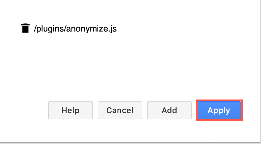 Add the anonymize plugin