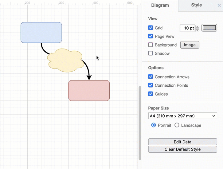 Move connectors in front of or behind other shapes and connectors using the tools on the Arrange tab