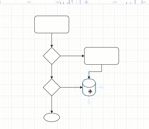 Draw  a fixed connectors between shapes in draw.io