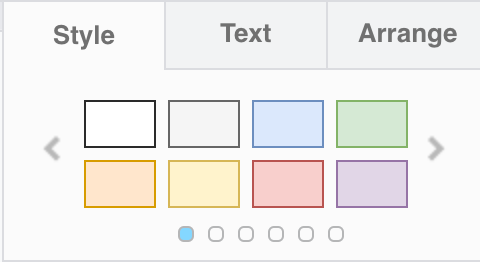 Set a new shape or connector style easily with the style palette in draw.io