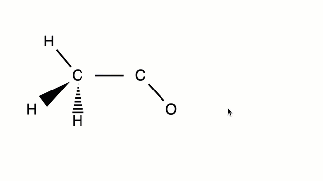 Double click to add text, type to replace the text with the atom name, then drag a connector from one atom to another