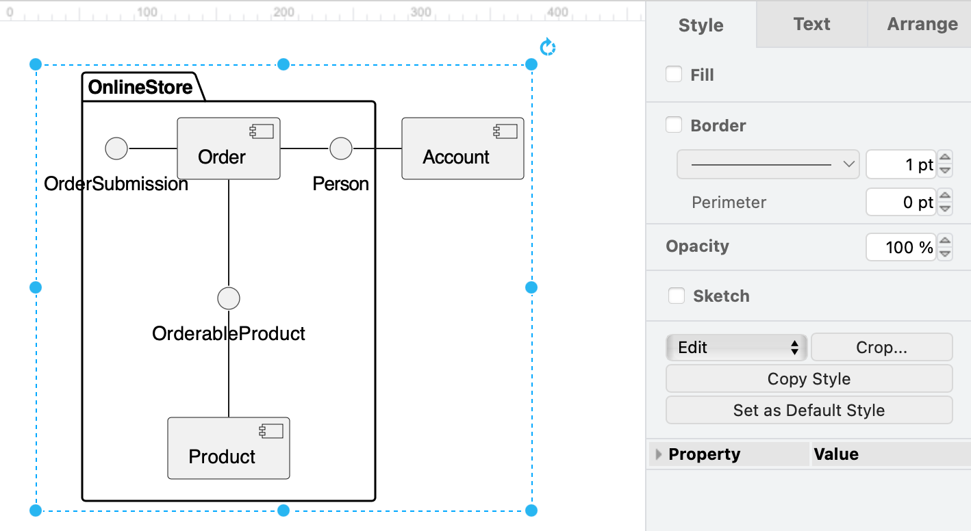 Component diagrams can also be generated from a text description using PlantUML
