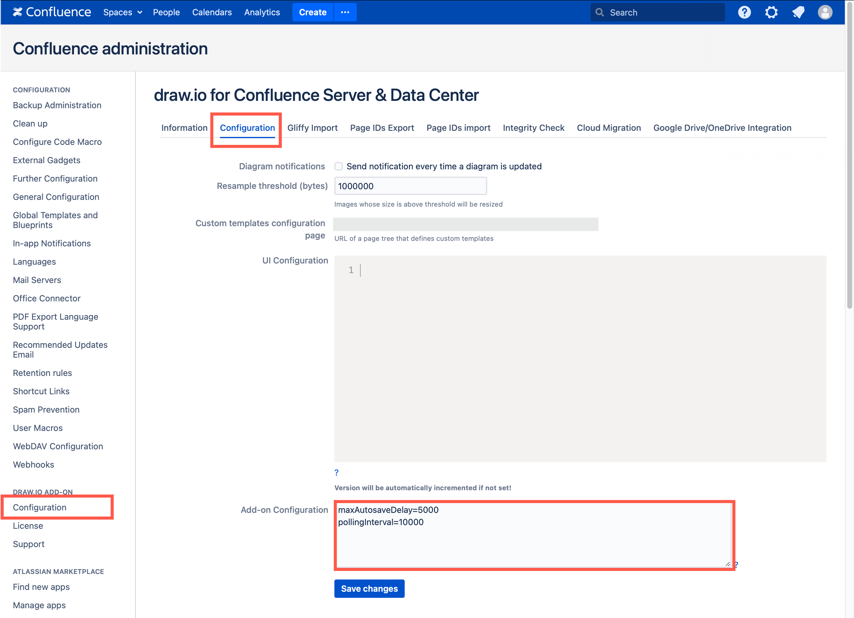 Set a faster polling interval for collaborative editing in Confluence DC 8.x via the app configuration in your Confluence administration