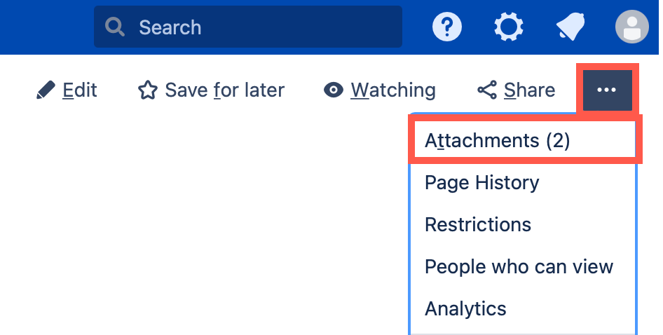 Open the page attachments on a Confluence Server/Data Center page to see all the diagram files attached to that page