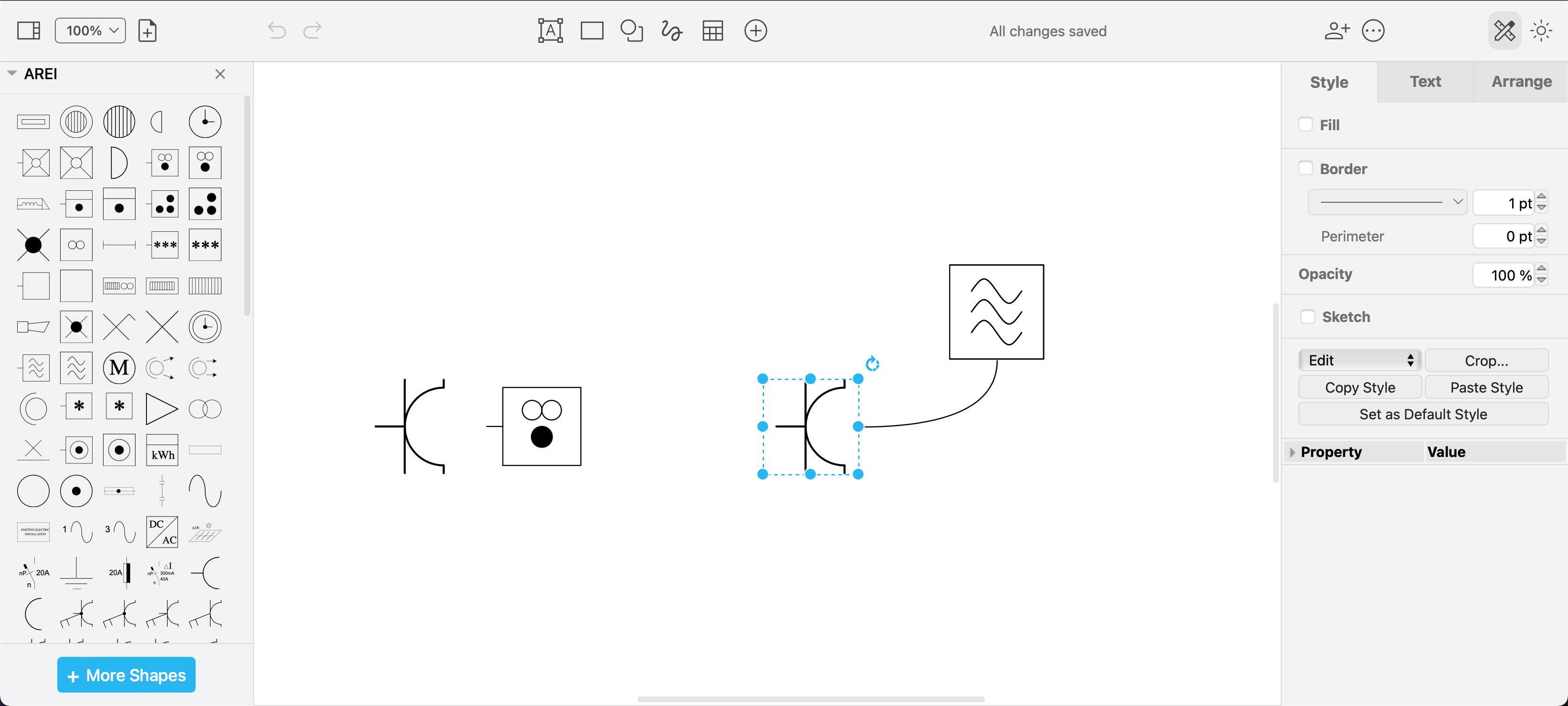 Use the publicly available AREI shape library to draw electrical diagrams when renovating in Belgium