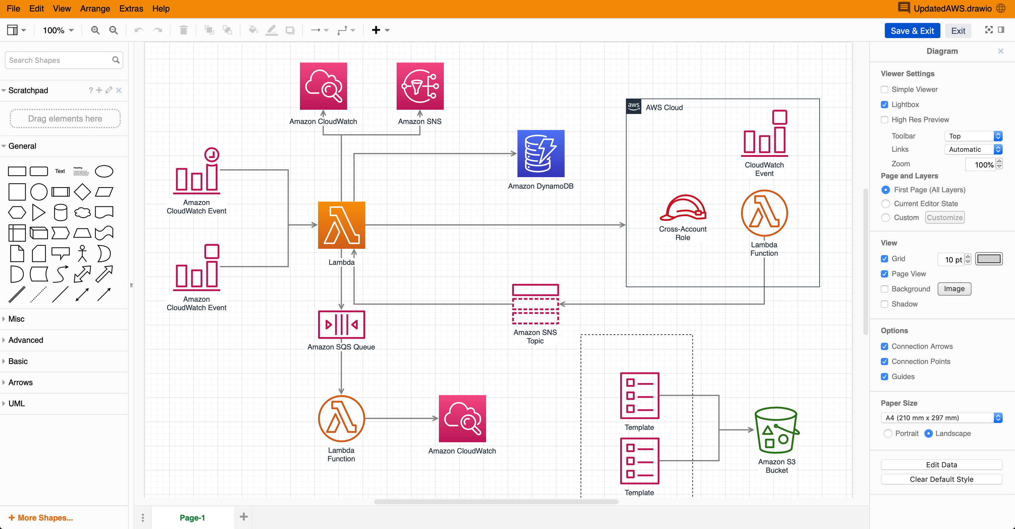 Customise the draw.io menu bar and default theme in Confluence Cloud