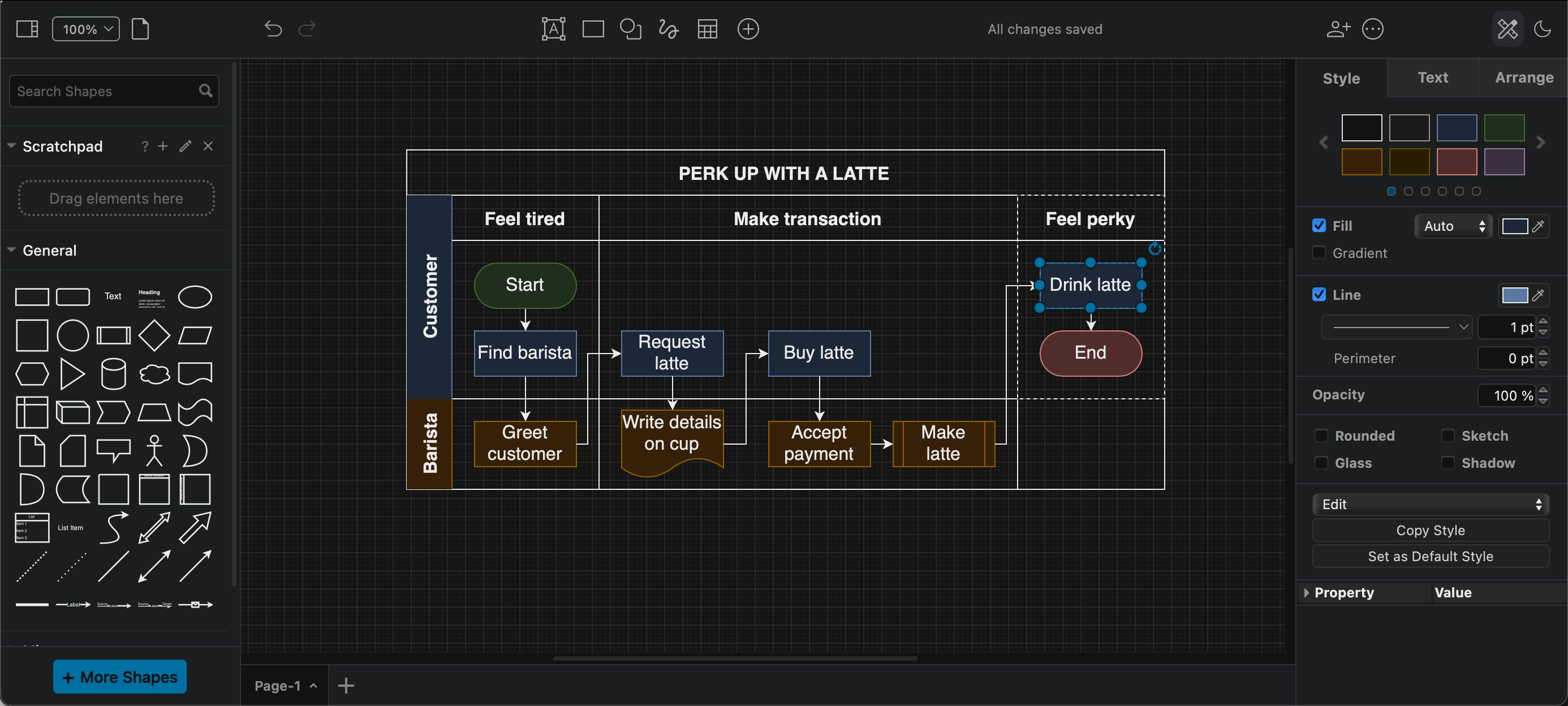 Use draw.io in dark mode when using the default editor theme, as well as with the Minimal and Sketch editor themes