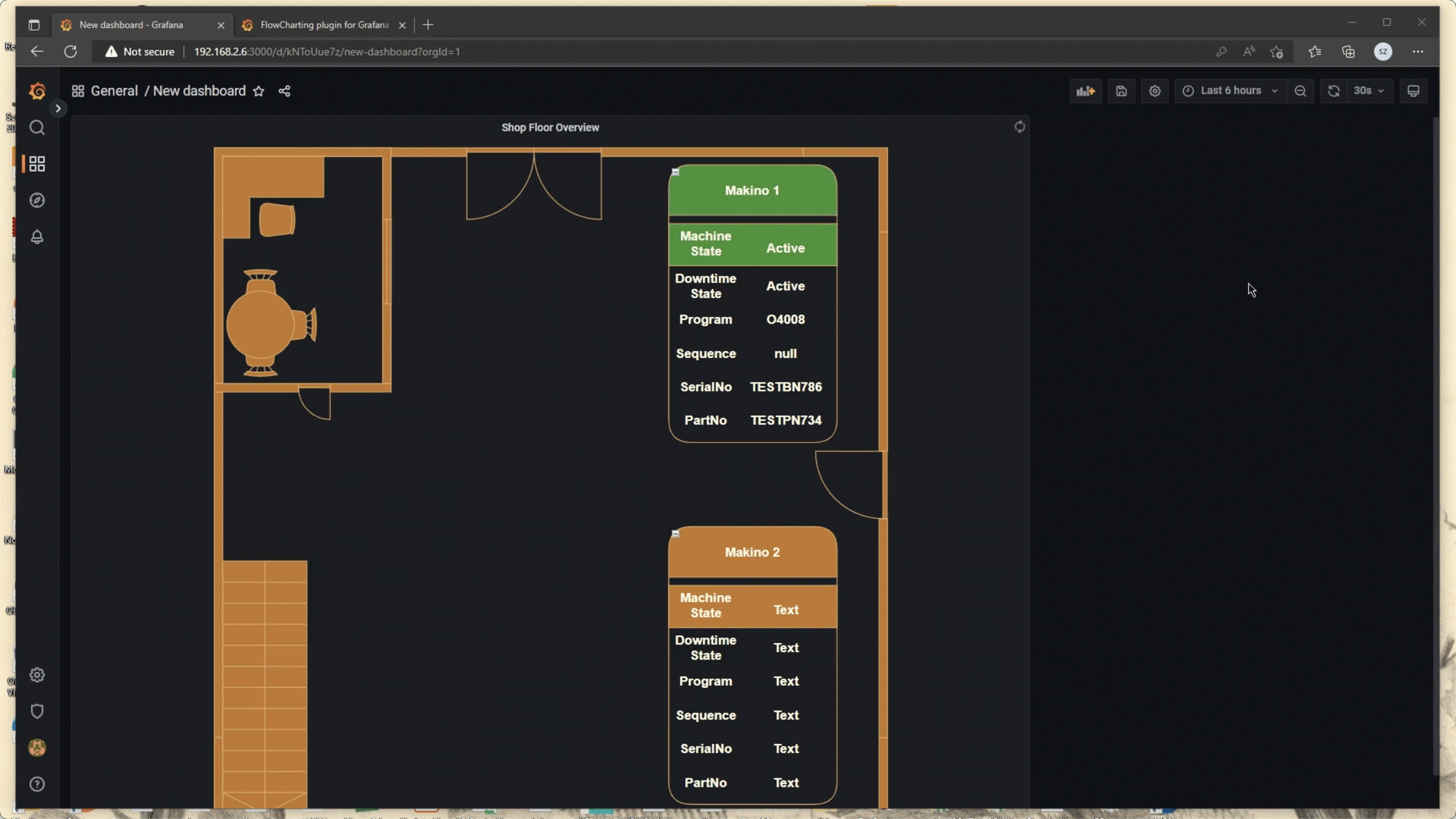 Update shapes in a diagram based on live data with draw.io, Grafana and the Flowcharting plugin