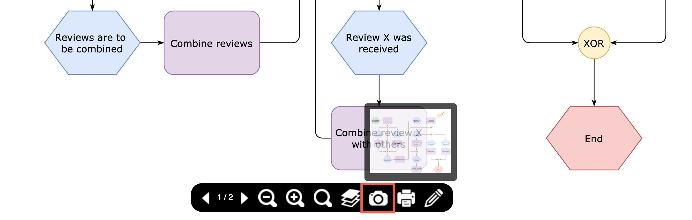 Select which layers to see in the draw.io viewer toolbar