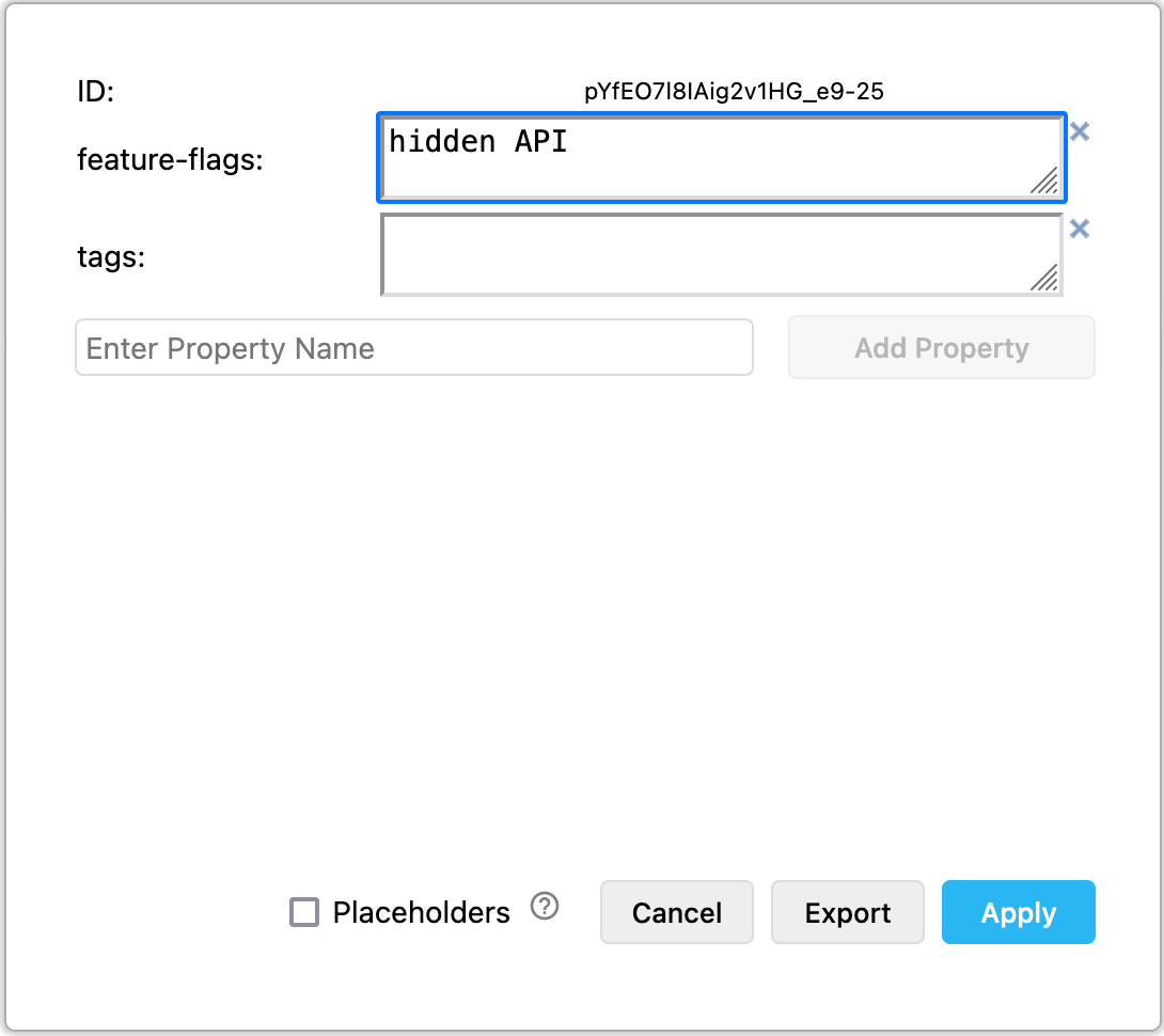 Add feature flags to a custom shape property in your gitflow diagram
