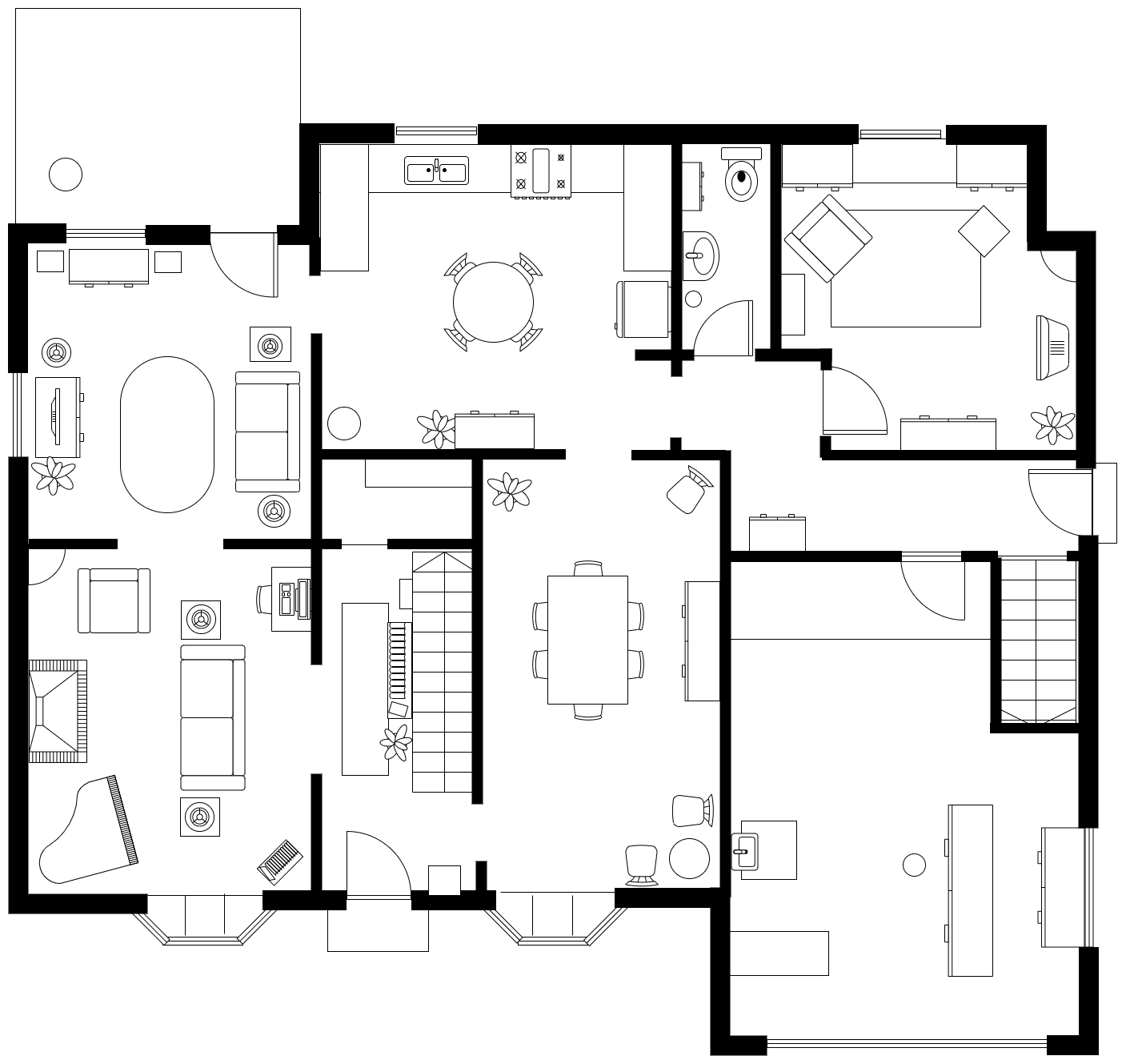 A floorplan created in draw.io