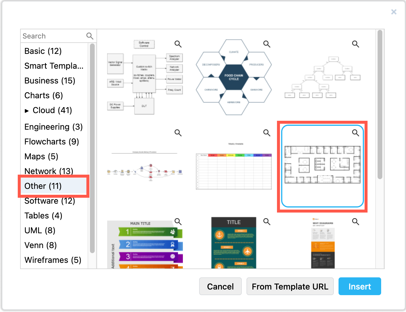 Start with the office floorplan template in draw.io