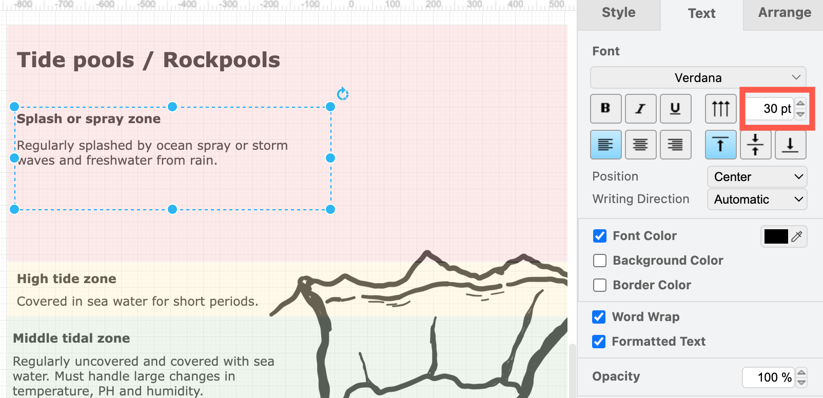 Layers in draw.io make it easier to assemble an infographic