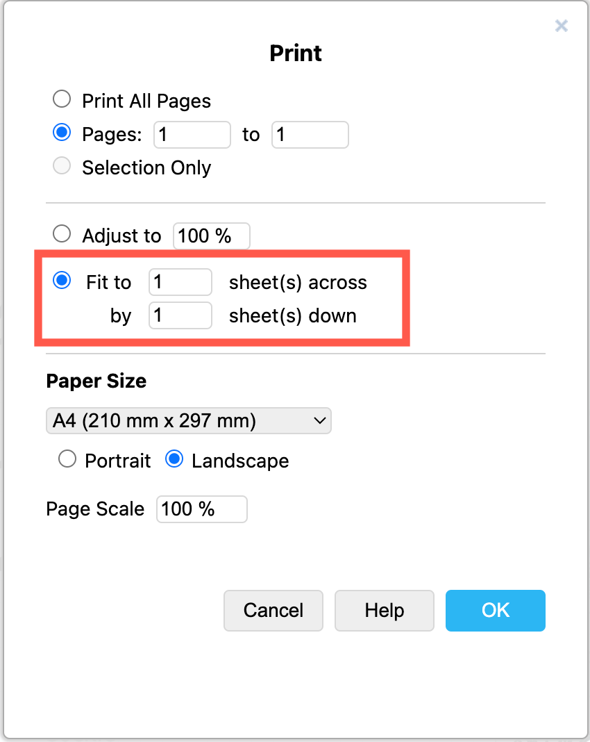 make sure when you print a diagram to a PDF in draw.io you fit it to the correct number of pages