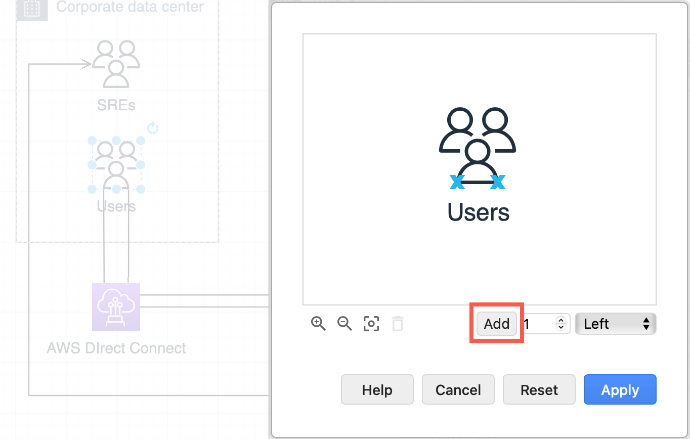 Add your own custom fixed connection points to any shape in draw.io