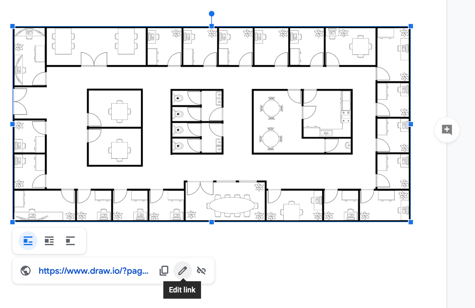 Edit the diagram link in Google Docs