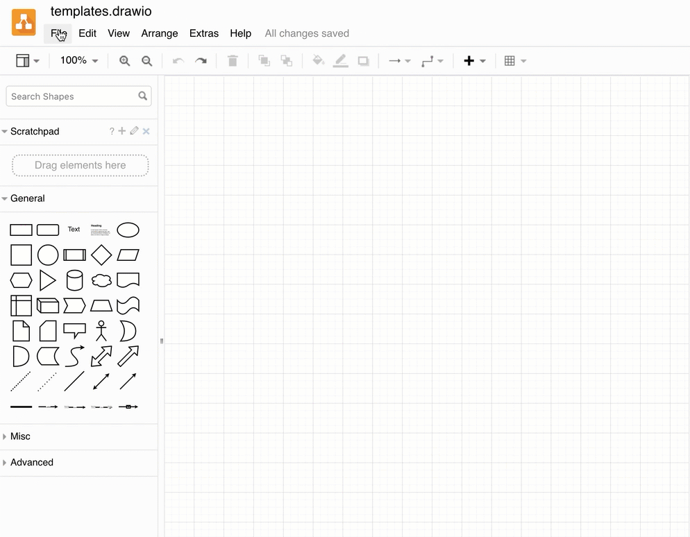 Import any diagram as a template via its URL