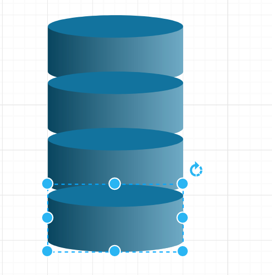 Reposition the duplicates to slighly overlap to create the layers in the infographic