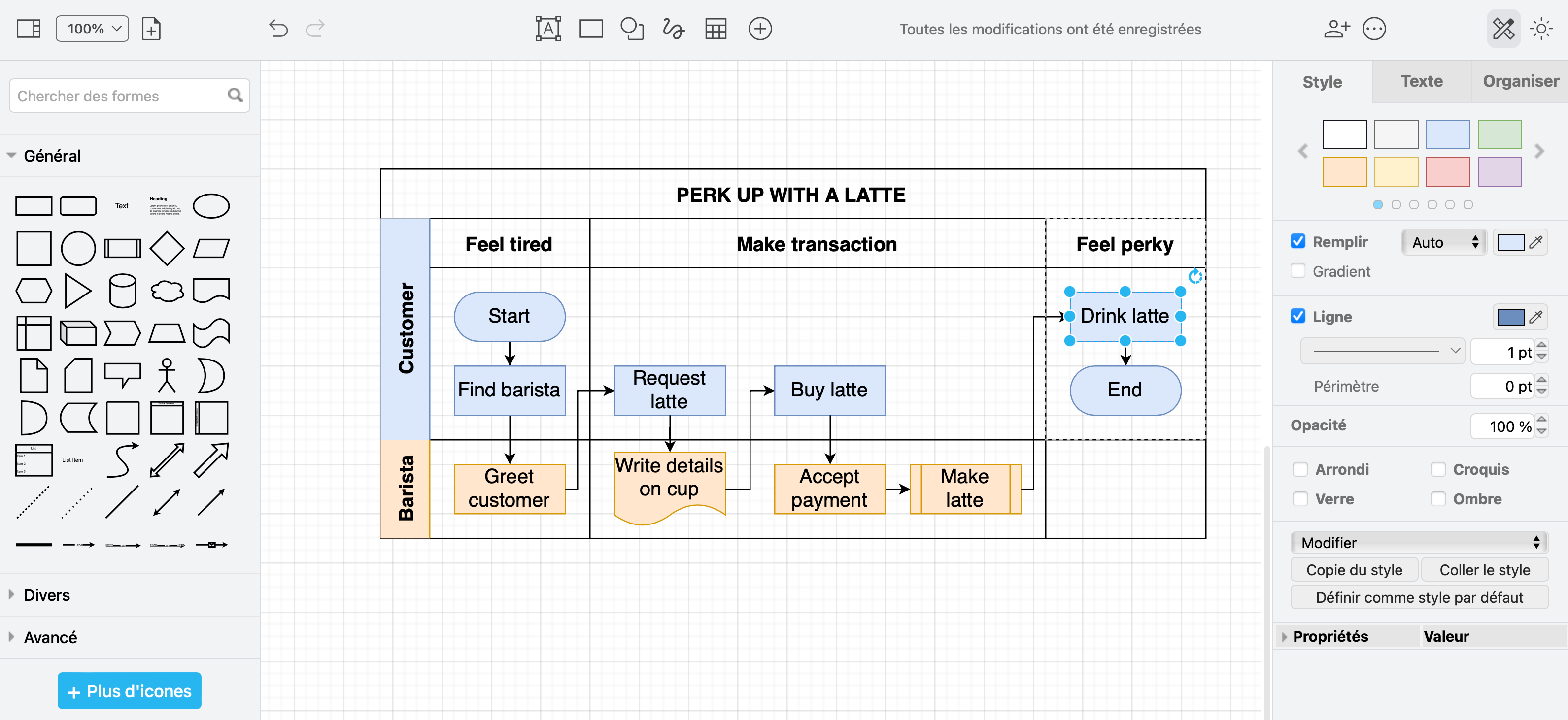 After refreshing the browser page, the diagram editor interface will be in your selected language