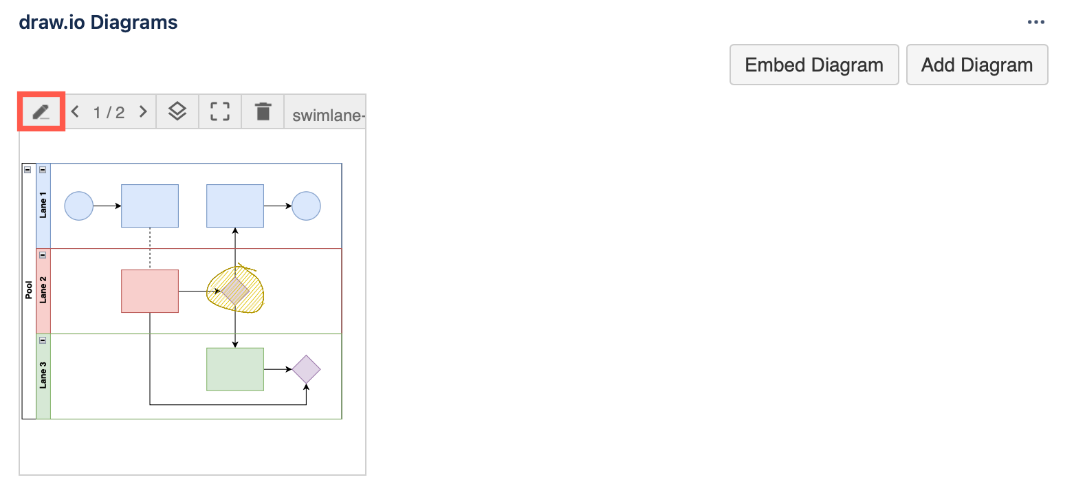 Edit the draw.io diagram attached to a Jira Cloud issue
