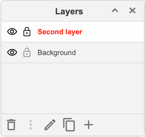 Lock and unlock layers in the Layers dialog in draw.io