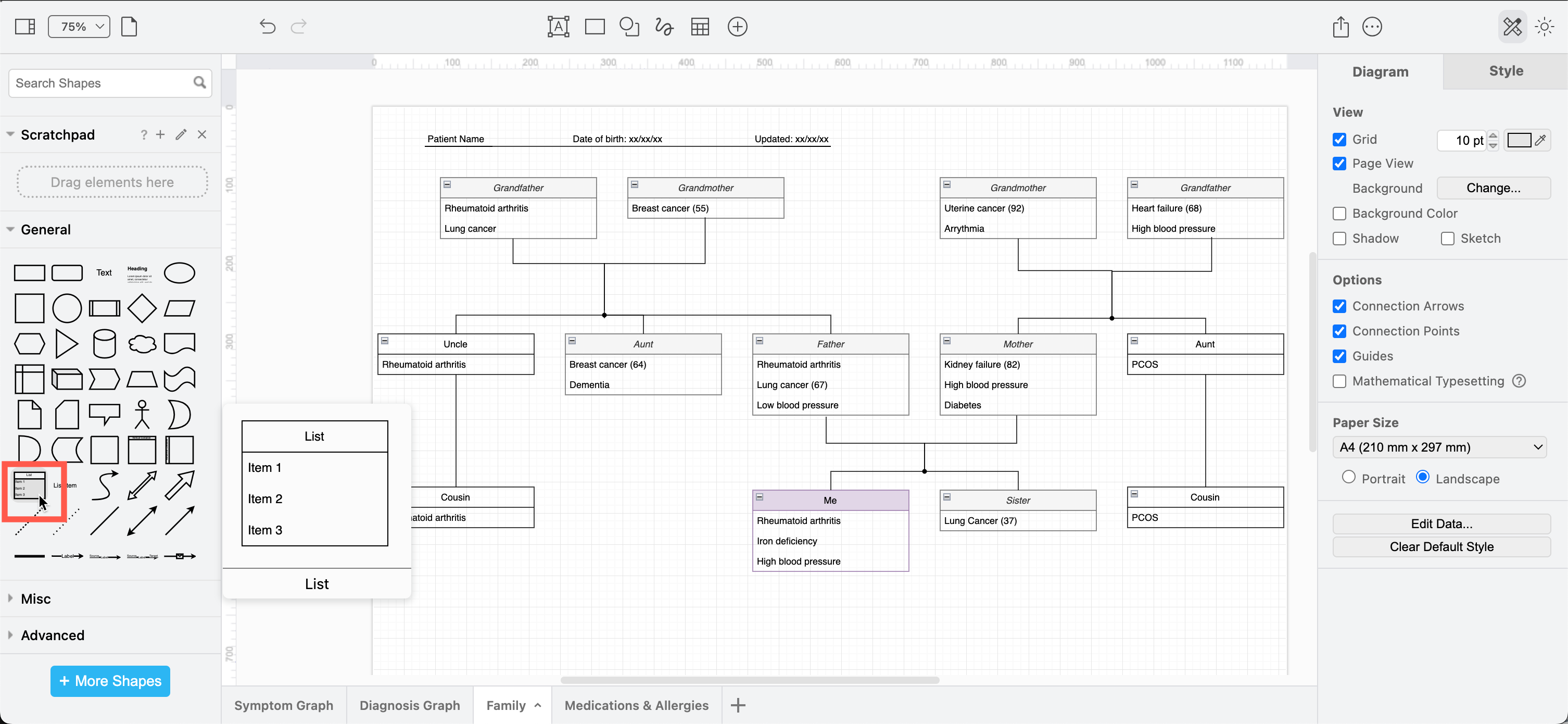 Draw your family tree to see which conditions may have a genetic component