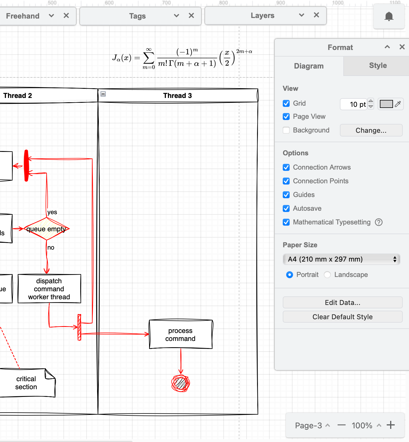 Additional diagramming features can be enabled or disabled via the Diagram tab in the format panel on the sketch.diagrams.net online whiteboard