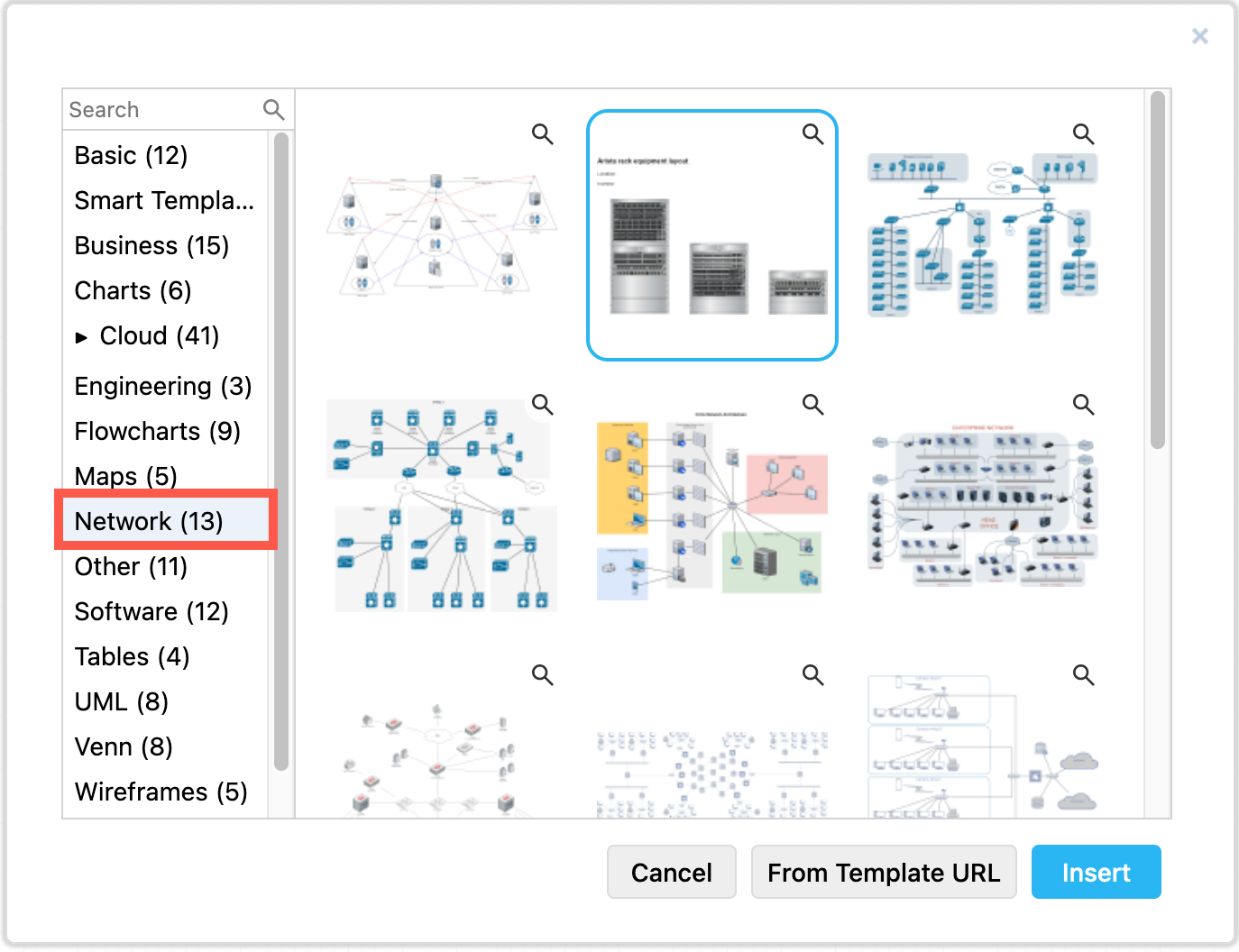 Arista rack diagram template in draw.io