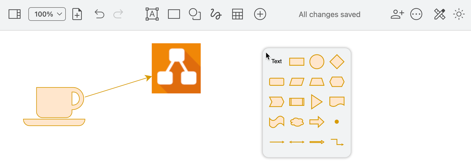 Style a shape and a connector when you start you diagram, set it as the default style, and use the double-click shape selection dialog to quickly draw the rest in the right style in draw.io