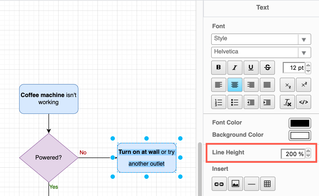 Change the line height of the text inside the label to increase or decrease the space between lines