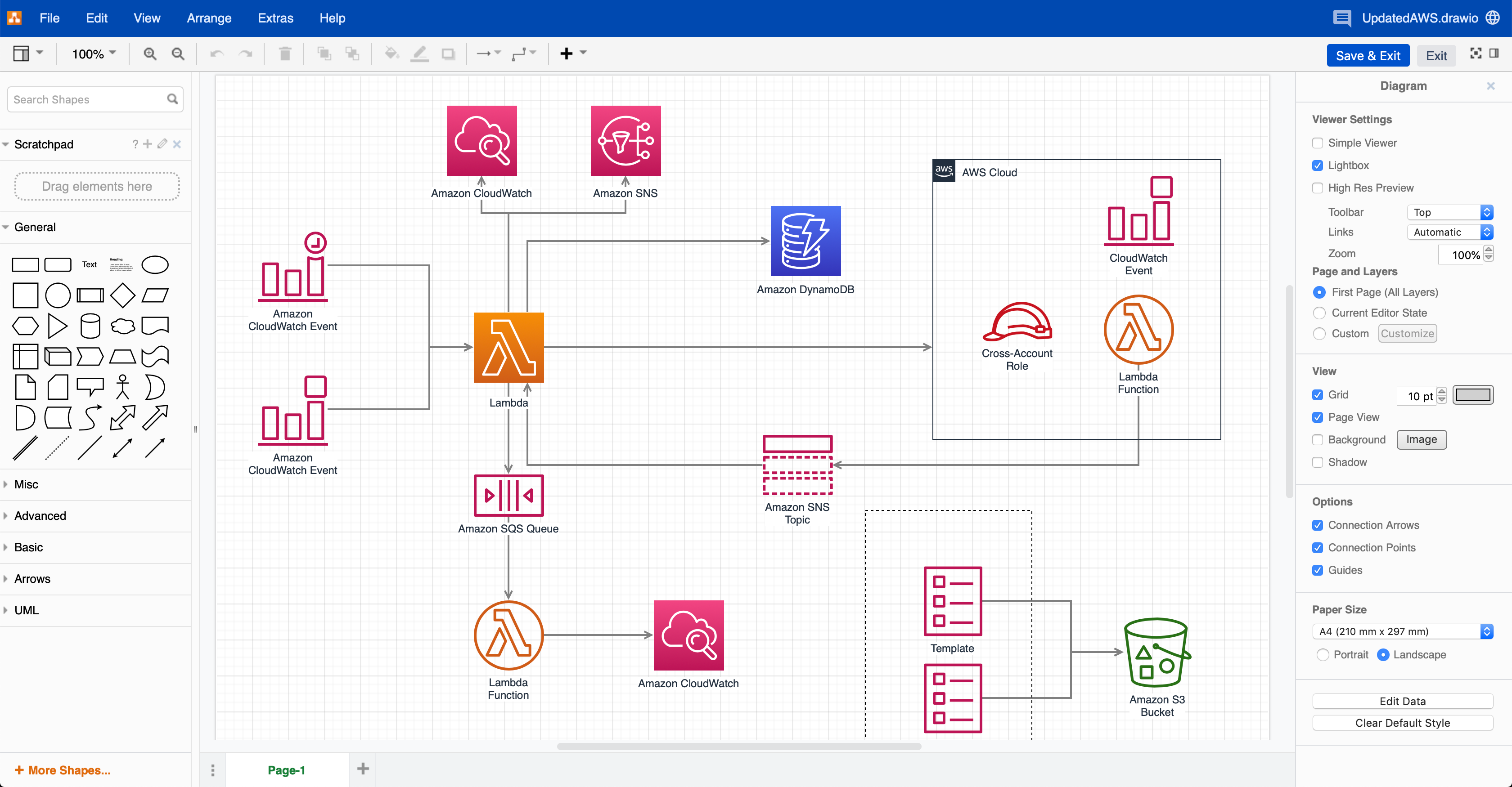 Atlassian theme in draw.io for Confluence Cloud