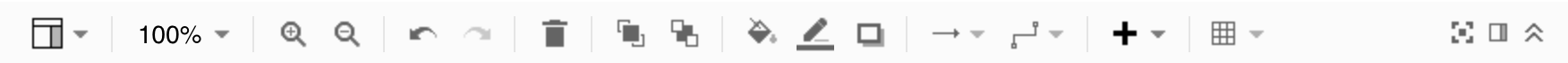 The draw.io toolbar