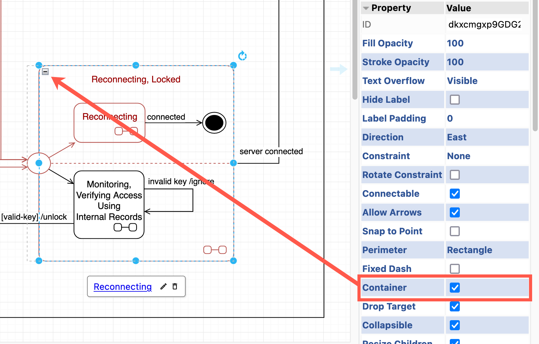 Turn a state into a container where you can draw an entire sub-state