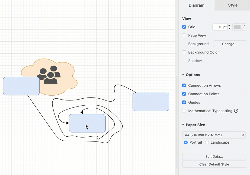 Click Clear Waypoints in the Arrange tab to reset one or more selected connectors back to their most direct routes