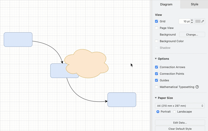 Bring overlapping shapes to the front or send them to the back via the Arrange tab