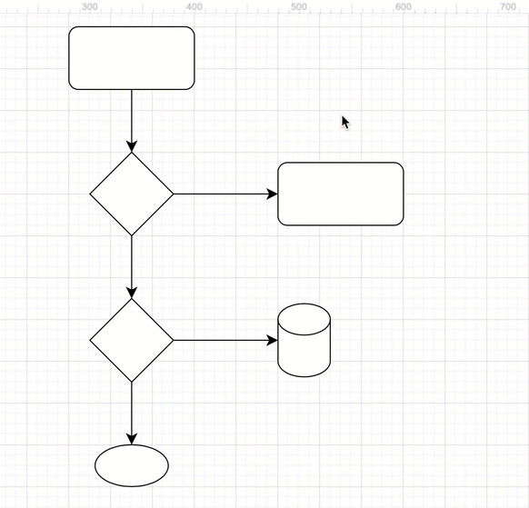 Draw  a floating connectors between shapes in draw.io