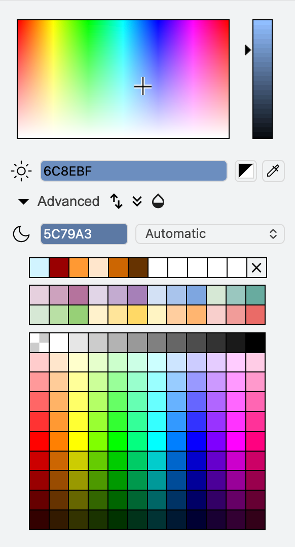 Choose a new background colour for your diagram, then click Apply