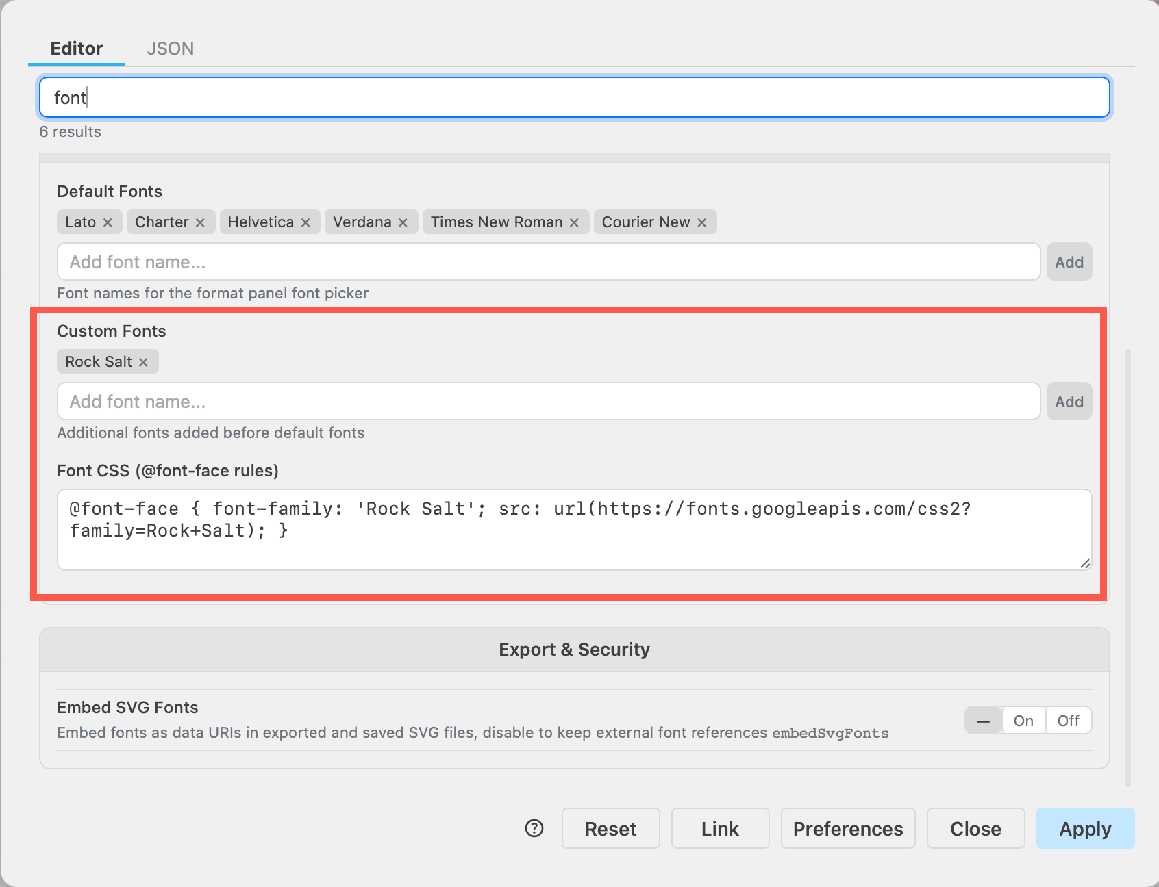 Customise the fonts in draw.io