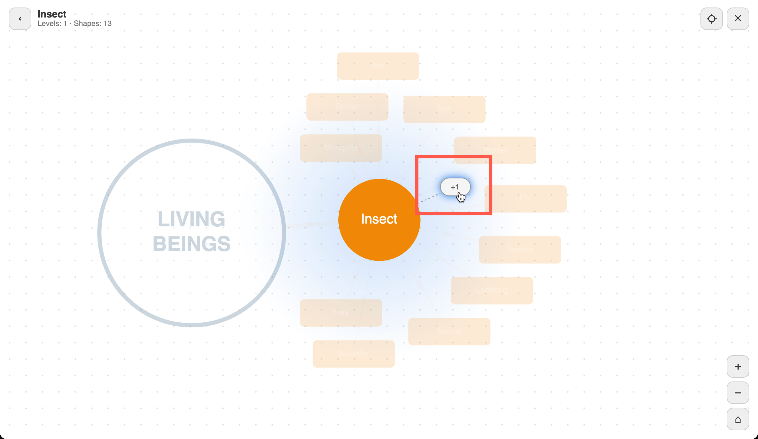 The first 12 connected shapes are displayed in the Explore viewer - click on the number to add more shapes