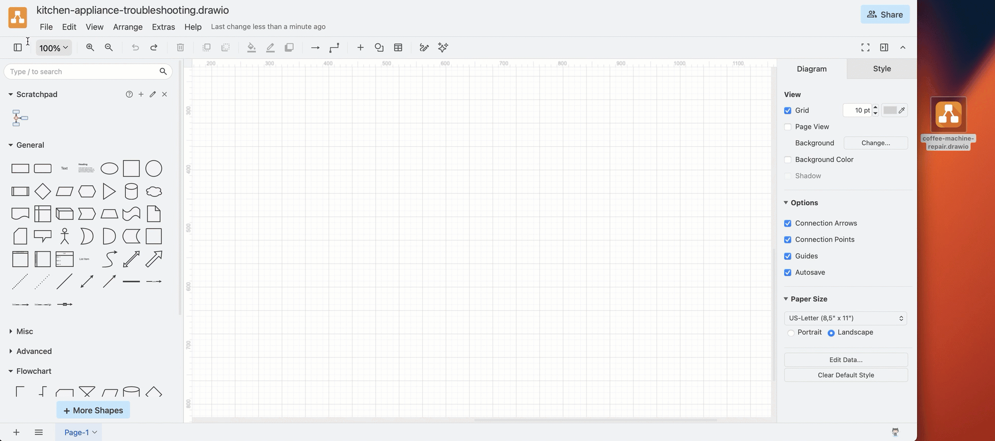 Import diagrams into an existing diagram in two different ways
