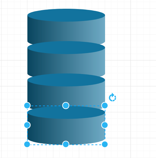 Reposition the duplicates to slightly overlap to create the layers in the infographic