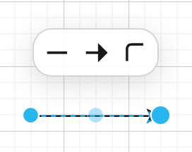 You can insert a connector via the Arrange > Insert > Line menu in draw.io