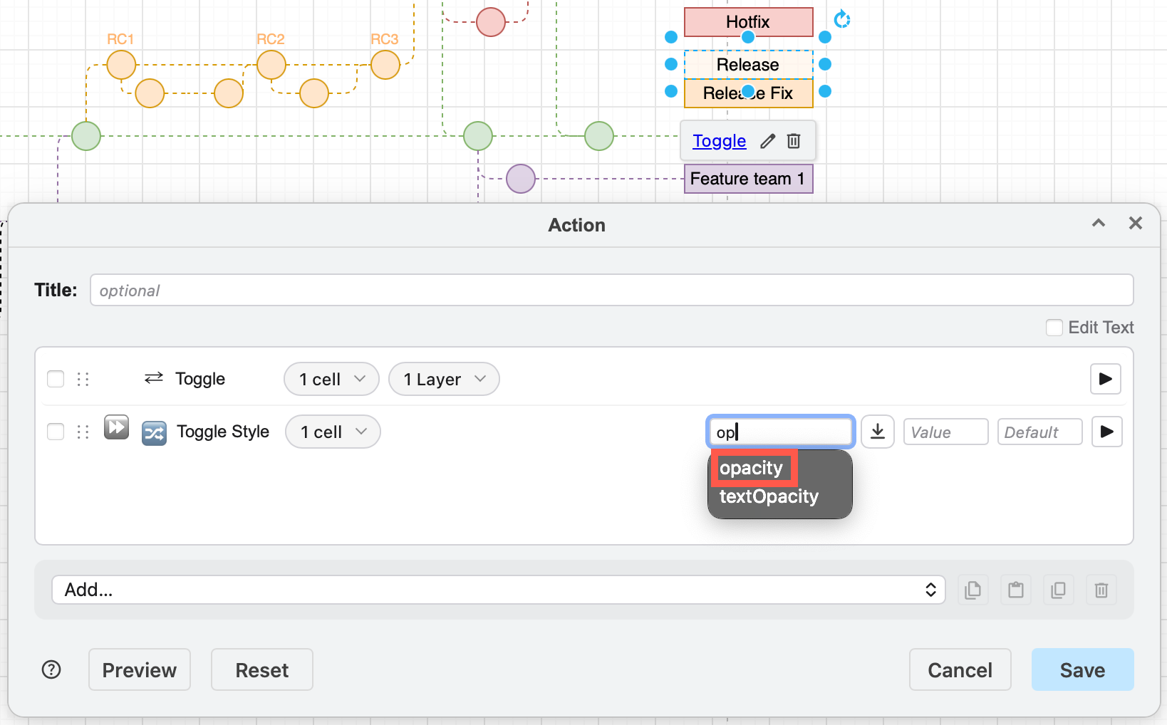 Add a style toggle to change the opacity of the branch label