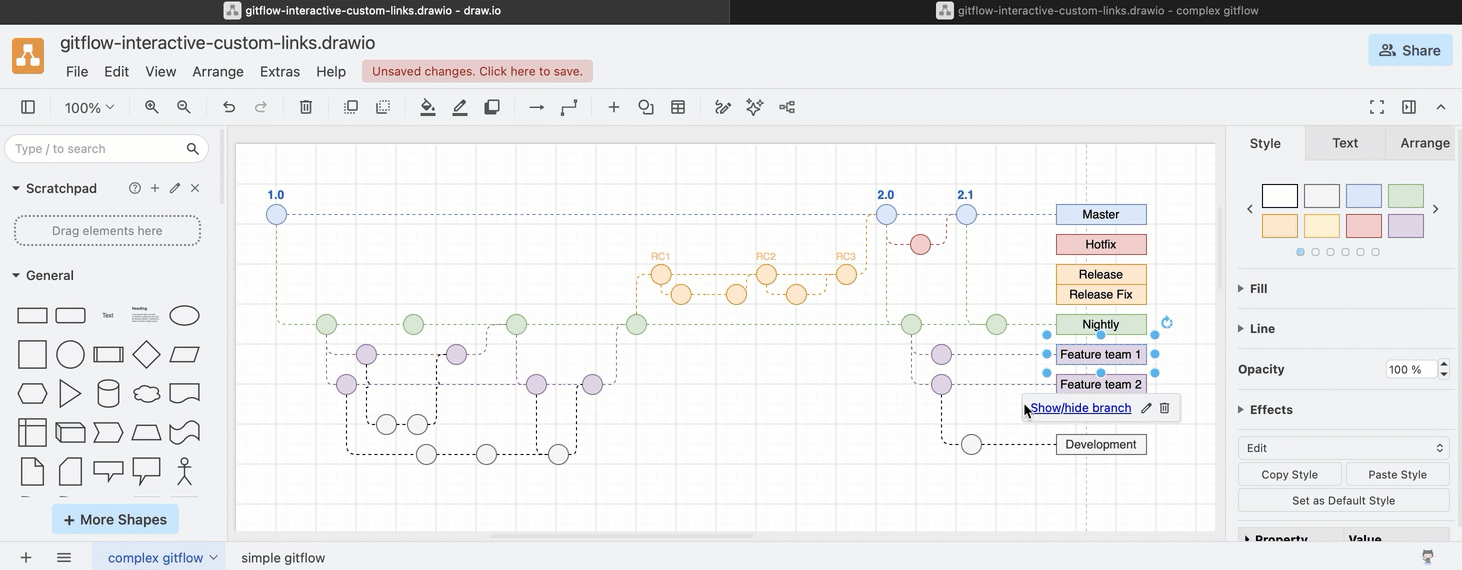 Interact with your diagram via custom links on shapes in the lightbox viewer and presentation mode