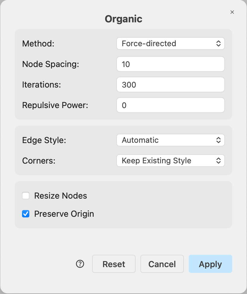 Rearrange your diagram quickly by applying a layout - select Arrange > Layout from the menu