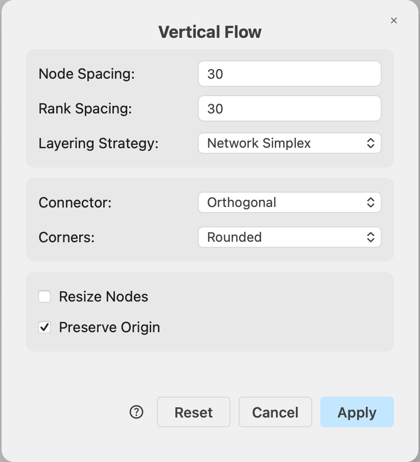 Rearrange your diagram quickly by applying a layout - select Arrange > Layout from the menu