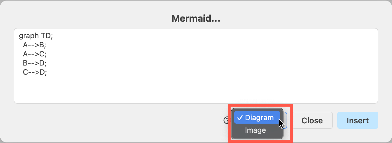 The default Mermaid option is to generate a diagram using draw.io shapes, but you can also choose to generate a static image