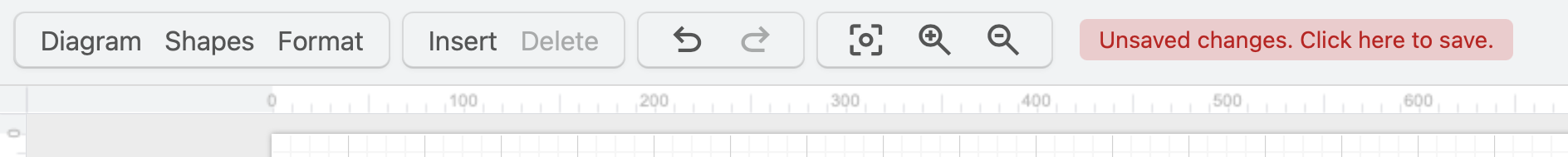 The draw.io toolbar