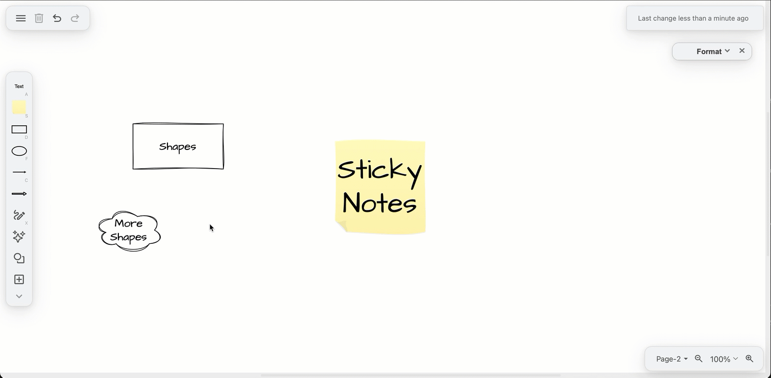 Drag connectors between shapes or add them from the toolbar in the draw.io online whiteboard