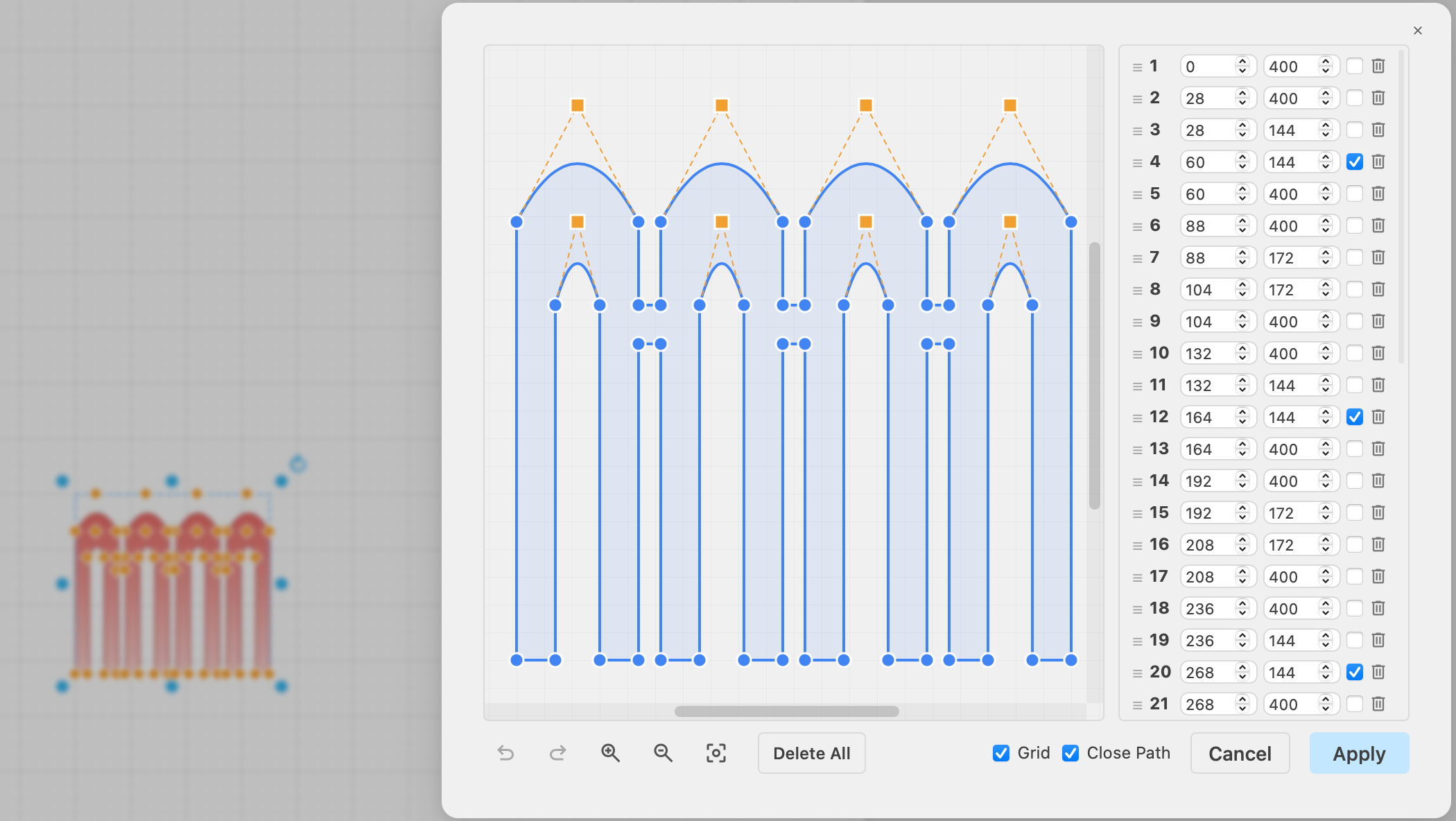 With large numbers of points and curved lines between them, you can create some highly complex polygon shapes from a single line